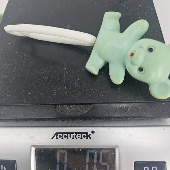 Antique Vintage Celluloid Teddy Bear Baby Rattle Children's Teething Toy Rare - Picture 7 of 7